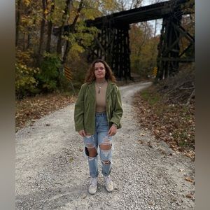 Vintage Olive Green Corduroy Blazer